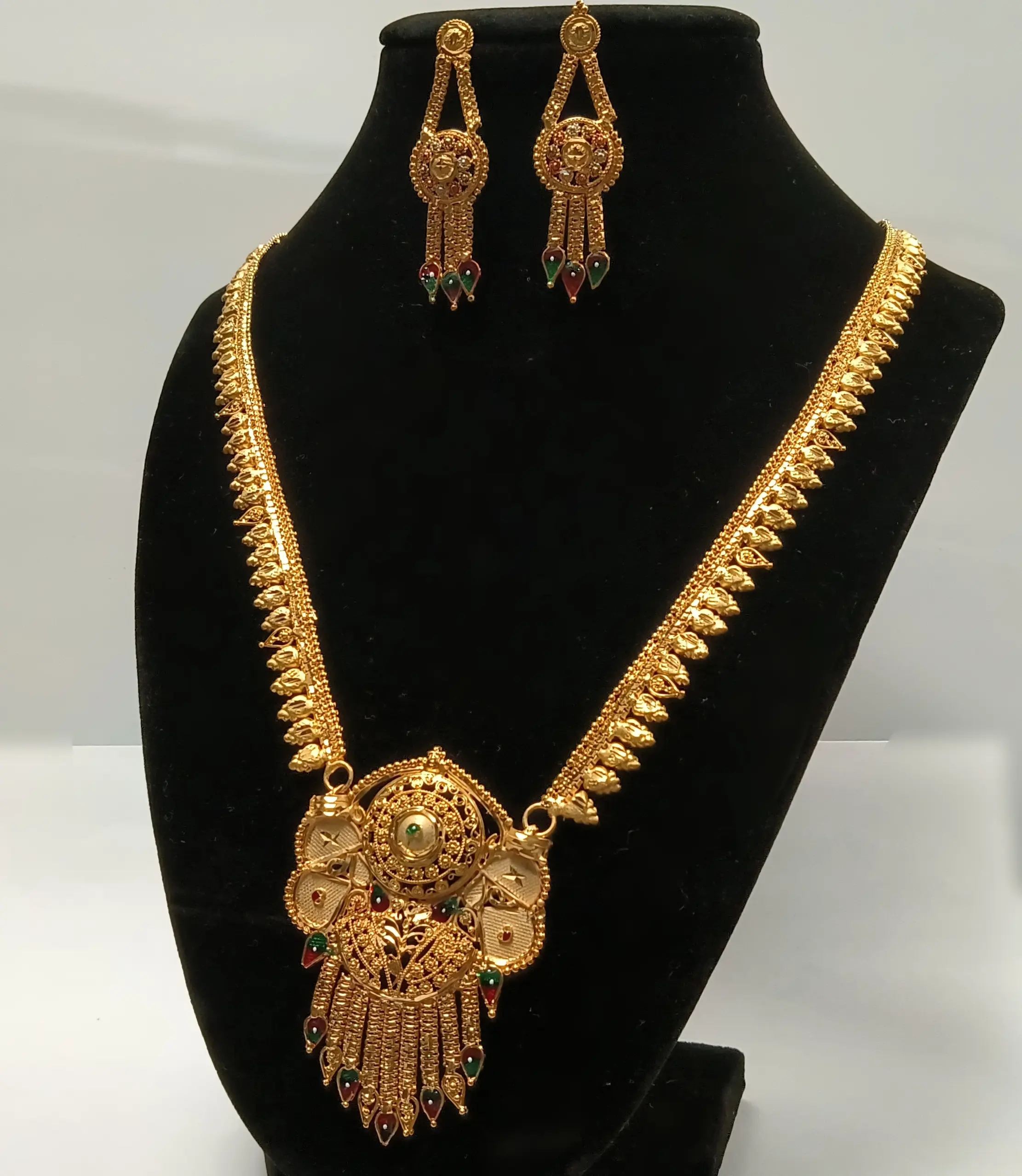 Elysian Gold-Plated Long Necklace Set