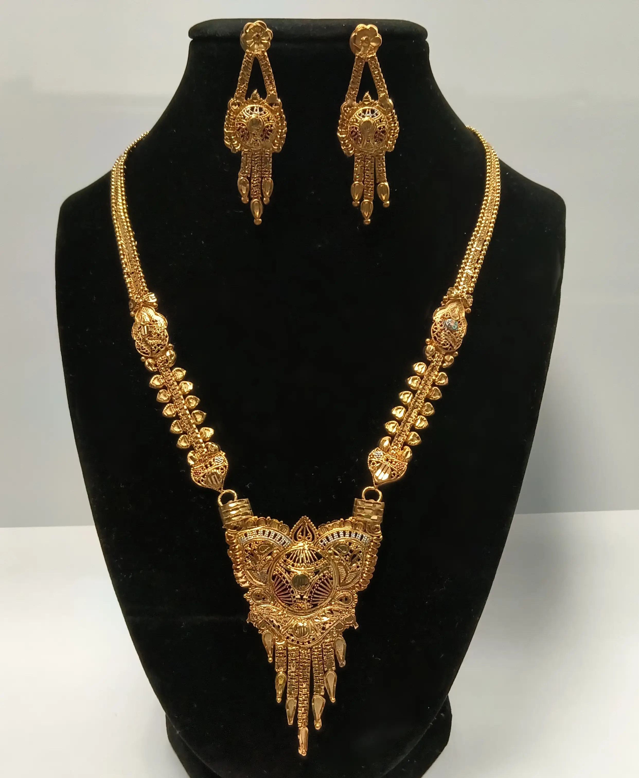 Irenic Gold Plated Long Necklace Set