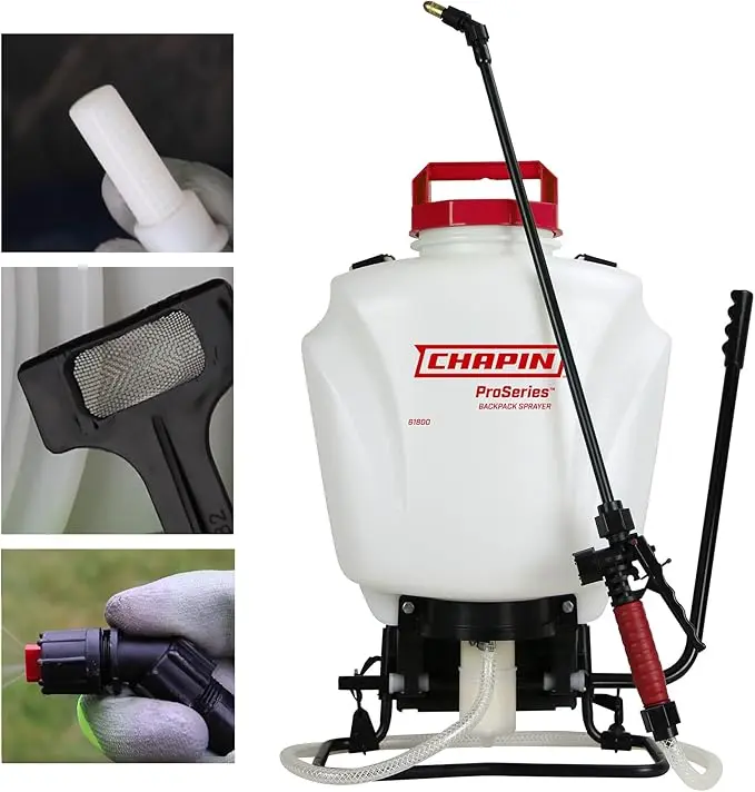Chapin 61800 Multi-Purpose Backpack Sprayer, 4‑Gallon ProSeries