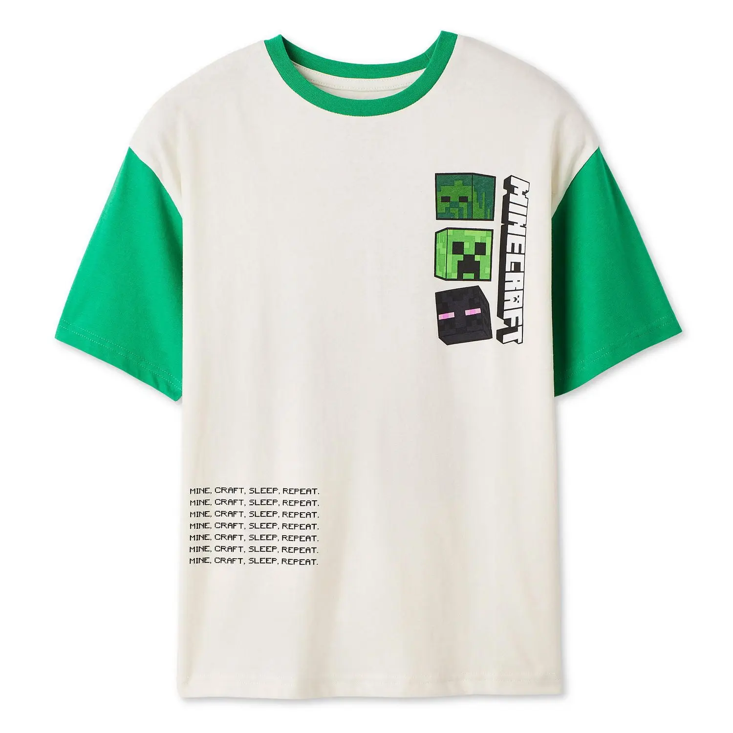 Minecraft Boys' Colour Blocking Tee L/G (10-12)