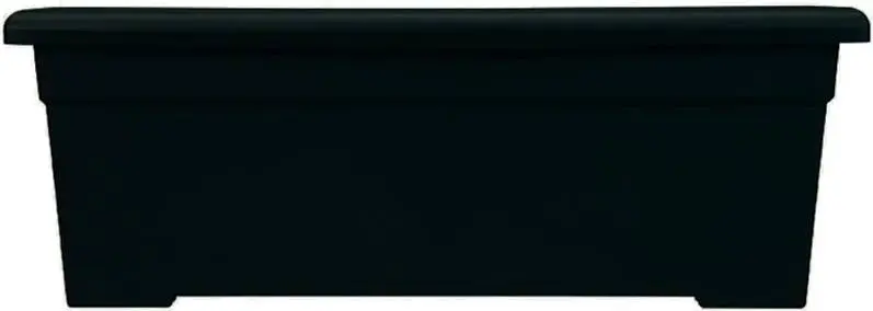 Romana Deck Planter, Black, 28-Inch