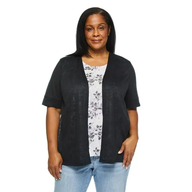 iyla Women's Plus Hacci Fooler Top (XL/TG)