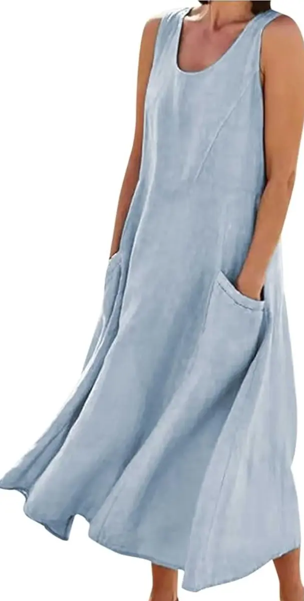 CHOK Casual Light Blue Dress (XXL)