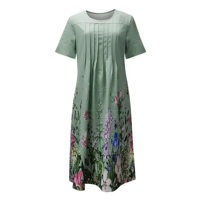 LLC Women's Plus Size Green Floral Dress (XXL)