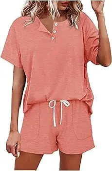 2-Piece Loose Summer Loungewear Set (M)
