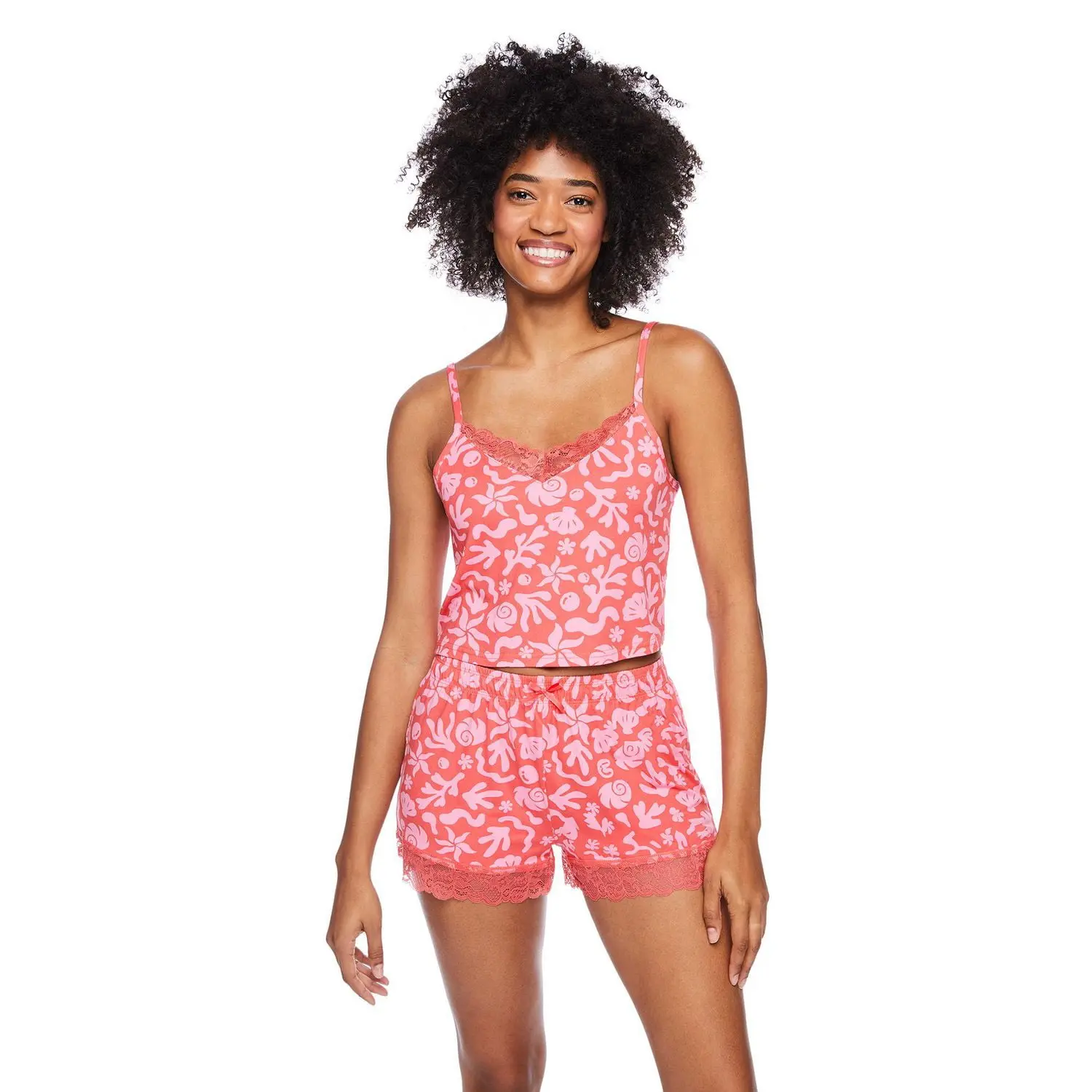 No Boundaries Women's Pajama 2-Piece Set (L)