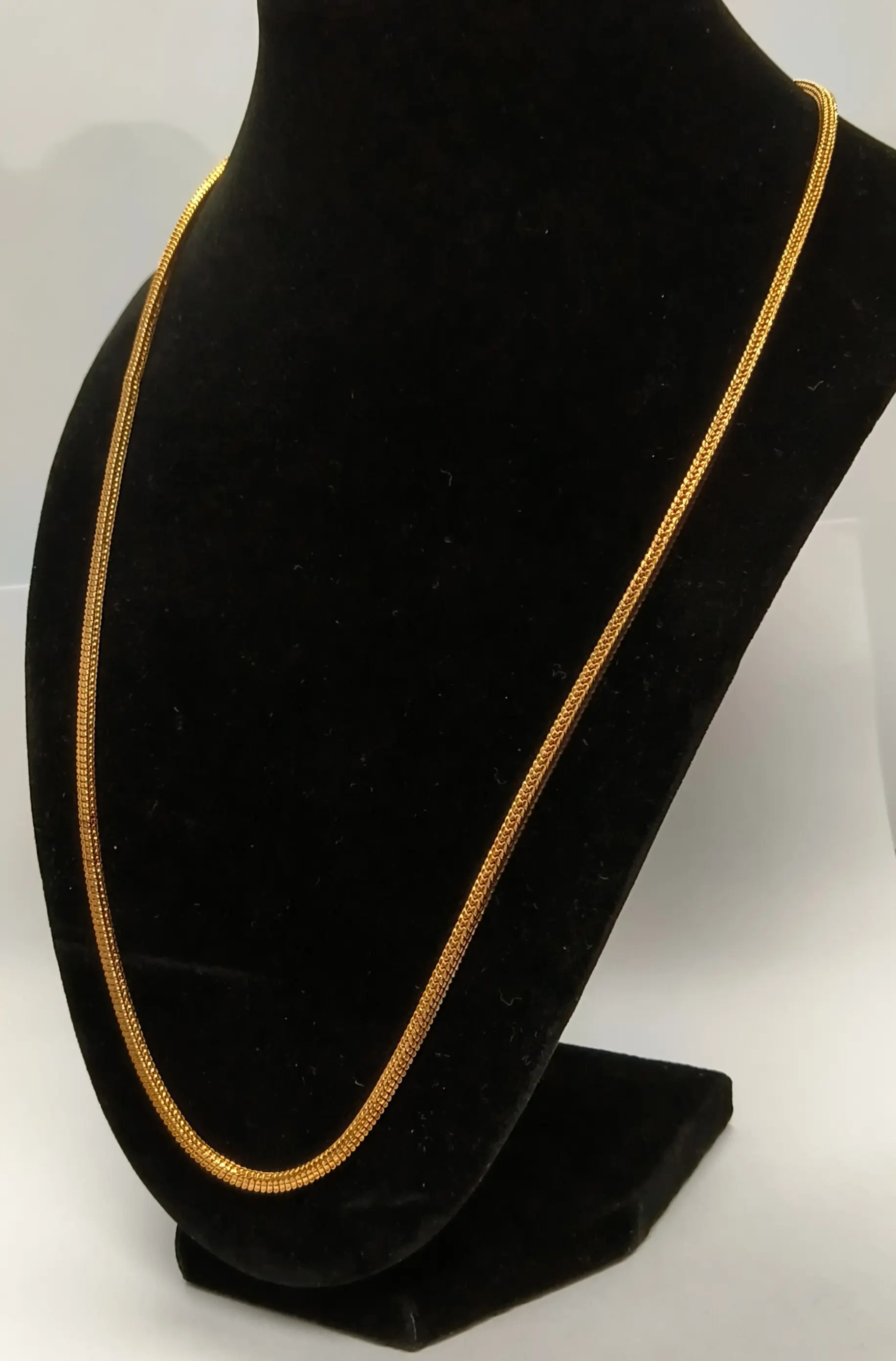 Simple Chain Gold Plated Long Necklace (24 in.)