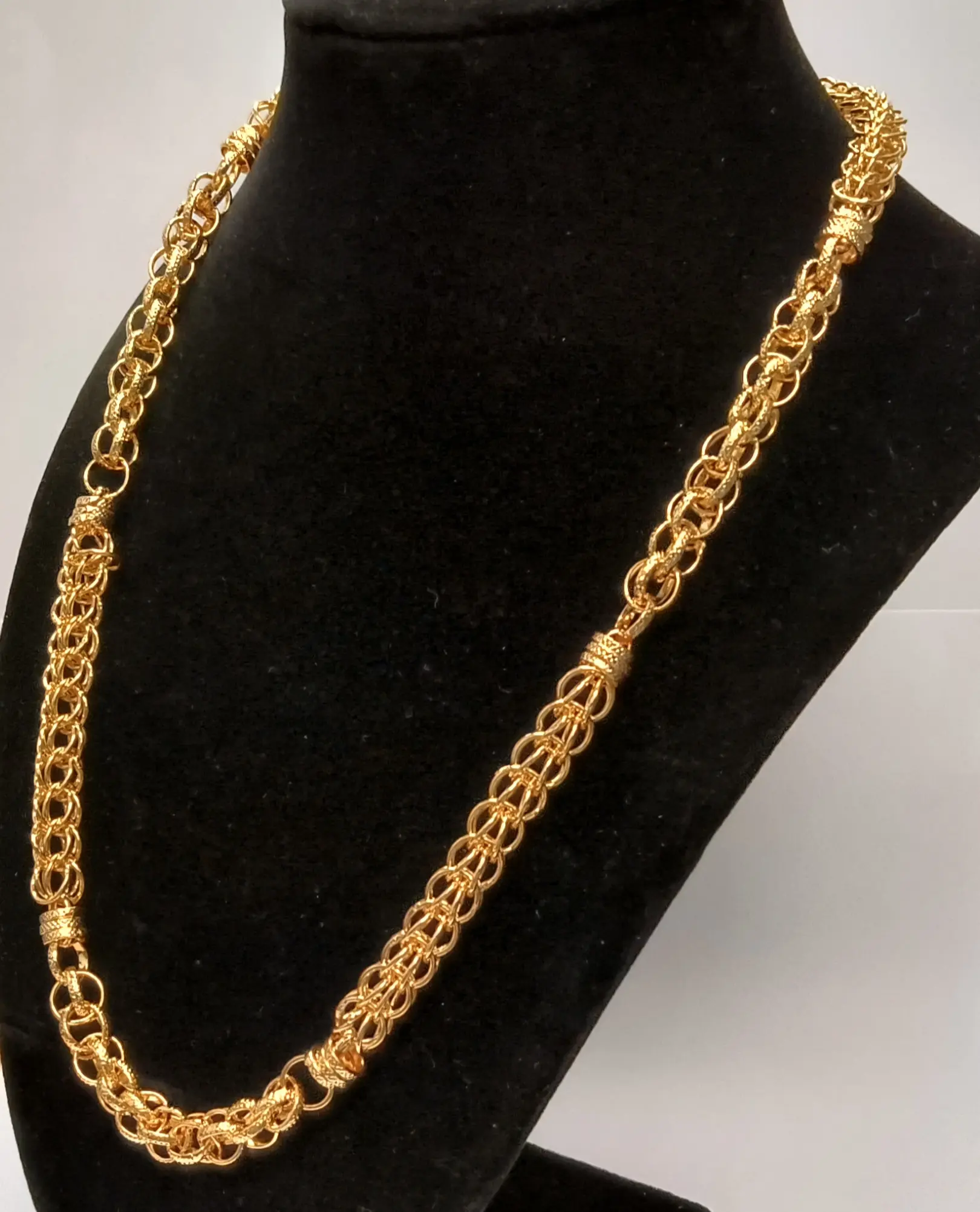 Looped Chain Gold Plated Necklace (24")