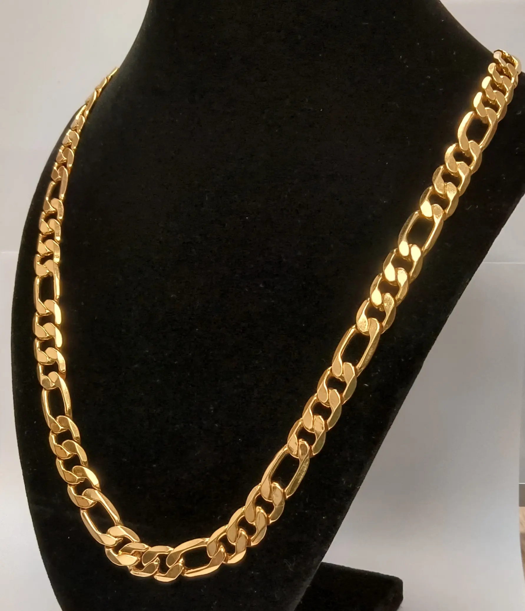 Figaro Gold Plated Chain Necklace